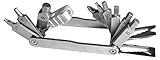Swiss+Tech ST41150 Polished SS 15-in-1 Folding Multitool with Screwdrivers & Wrenches, LED Flashligh