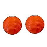 xlp 2PCS 30cm Solar Powered 5050 SMD LED Light Bulbs Waterproof Chinese Lantern for Wedding Party Ga