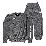 BODYMAKER(ボディメーカー) サウナスーツアスリート６ セットアップスーツ Ｍ カモフラージュ サウナスーツ ウォームアップスーツ 男女兼用 ストレッチ素材 トレーニングウェア 減量 発汗 ダイエット ランニング 筋トレ ストレッチ