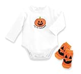 My 1st Halloweenボックス2 pcセットPumpkin Onesie andソックス、0 – 6か月、Girls