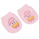 shungho新生児赤ちゃん男の子と女の子手袋コットン手袋アンチスクラッチミトン 3.94*2.95inch ピンク