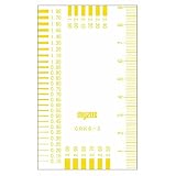 （ お徳用 5セット）マイゾックス クラックスケール 測定工具 55×91mm CRKS-2Y 219271 イエロー(黄) 〔 お徳用 プロ向け DIY 日曜大工〕