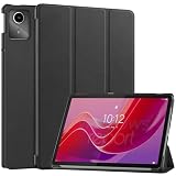 【PCATEC】Lenovo Tab M11 / Lenovo Tab K11 / Lenovo Tab B11 / TB330FU / TB330XU 10.95インチ ケース 三つ折 薄型 軽量型 スタンド機能 PUレザー (ブラック)