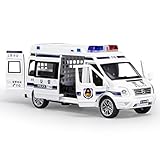 1: 32の救急車、警察車、消防車、合金検査モデル、模擬音響、子供のおもちゃのための車のプレゼントなどがあります。 (警察の車) [並行輸入品]