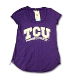 TCU Horned FrogsレディースクルーネックTシャツポリエステルタンクトップ S