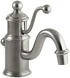 KOHLER K-139-BN Antique Single Hole Lavatory Faucet, Vibrant Brushed Nickel [並行輸入品]