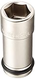 トネ(TONE) インパクト用ロングソケット 6角 6NV30L 対辺寸法:30×差込角:19×全長:100mm 1個