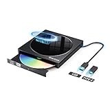 DAILYLIVE 読み出し&書き込み 外付けDVD・CDドライブ DVDレコ CD・DVD-Rプレイヤー USB3.0&Type-C両用 ケーブル内蔵 ブラック ミラー質感 Window・Linux・Mac OS対応 エラー校正 日本語取扱説明書付き