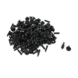 プラスチックリベットファスナーブラック15×10×7mmの100個のカーフェンダープッシュ