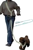 [LaLUCA GOODS] 犬 ショルダーリード 反射ライン 小型犬 中型犬 大型犬 アドバンスモア 02モデル ハンズフリー ライトブルー リードパーツ Sサイズ