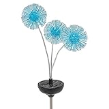 ソーラーライト 照明器具 【フラワー型】 太陽光蓄電式 LEDランプ ( 玄関 屋外 ガーデン 室内 ) ブルー ( 青 )