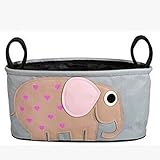 Goodparty ベビーカー用 車肩掛けバッグ 多機能小物入れ 収納バック ホルダーバッグ ポケット (ゾウ)