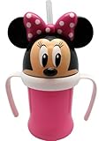 Pink Minnie Mouse Sippy Cup with Straw and Handle by Disney [並行輸入品]