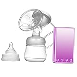 SONONIA 2セット　インテリジェント　マイコン　電動　搾乳器　さく乳器　哺乳瓶　おしゃぶり付き乳ポンプ　安全　2色選べる - 紫色