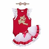 (アイム)iiniim　赤ちゃん クリスマス ロンパース チュチュスカート 長袖 キッズ服 祭り 誕生日 プレゼント 聖夜 イブ ベビー ロンパース 可愛い コスチューム 着ぐるみ 衣装 新生児用 お