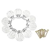OTTFF 30mm Clear Pumpkin Knob Crystal Glass Cabinet Drawer Pull Furniture Hardware Handle10 Pack [並行