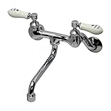 PIVOT（ピヴォ） 壁付混合栓（コレクティブルズ）　キッチン・洗面用蛇口 レバーハンドルが可愛いレトロな横型水栓