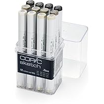 Amazon.co.jp: Too コピック スケッチ 12色 WGセット : 文房具