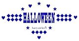 HARRY STICKER ハロウィンウォールステッカー転写式ダイヤとハートと星の飾りネイビーM ハロウィン 転写式 ダイヤとハートと星の飾り ネイビー M 【1点】