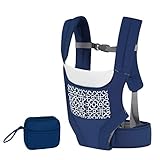 抱っこ紐 Mobesy ベビーキャリア 抱っこひも おんぶ 横抱き 新生児から3歳まで 4WAYタイプ 着脱式 腰ベルト ウエストバッグ 付き JA8908 (ブルー)