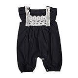 新生児 ロンパース 赤ちゃんレース仿ジーンズ连体 ベビー服 (0-24M,ブル) (90)