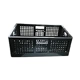 安全興業 折りたたみコンテナ 黒 ×10