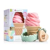 NatureBond Teething Toys - Ice Cream Baby Teethers for Babies 0-12 months (ストロベリーピンク)