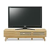 北欧風 150cm幅 脚付きテレビボード ナチュラル