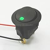 10ピース/ロット12ボルトグリーンledドットライト車ボートラウンドロッカーのon/off spstスイッチ