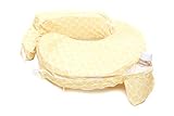 My Brest Friend Nursing Pillow Deluxe Slipcover, Flower Key, Yellow, White by Zenoff Products