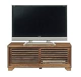 日本製 和風 幅120cm ロータイプテレビボード 桐製 完成品 (ライトブラウン)