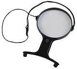 MAFYLASS 作業するシリーズ 両手が使えるルーペ 丸 (130mm) LEDライト付 (ブラック/グレー) LP-36R