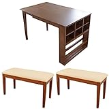 ダイニング3点セット 伸長式ダイニング3点セットテーブル+ベンチ2脚