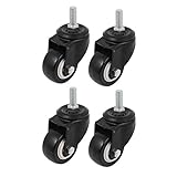 uxcell キャスター車輪　スイベルキャスター車輪　トロリー　ユニバーサル　ブラック　M10　4個入り