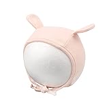 Jangannsa ベビー帽子 耳当て かわいい コットン やわらかい 肌さわりよく 耳保護 ワンピース 女の子用 (ピンク, ０-８ヶ月)