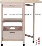 【 ナチュレ ワゴンテーブル 】ホワイト/ブラウン/収納家具/ウッドワゴン/ダイニング/キッチン/完成品/送料無料/ (ホワイト)