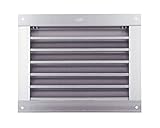 角型ガラリ（水切なし） ステンレス網付シルバー SAG-200x250　　新協和