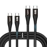 LIMETA USB-C ケーブル 100W 急速充電器 type-c ケーブル 内蔵 データ転送 高耐久ナイロン編み 絡まらず設計 iPhone 16/15、Galaxy、Sony、Switch、MacBook、iPad、Pixel対応 (1.2m+2m ブラック)