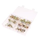 F Fityle ホースバンド　 ホースクランプ　スプリングクリップ　汎用メタル　調整可能　約72個　収納ケース付き　