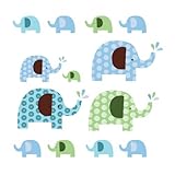 Skip Hop Wall Decals Elephant Parade [並行輸入品]