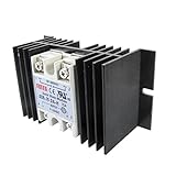 Uxcell a12032600ux1441 DC to AC Solid State Relay, SSR-75DA-H 75A 3-32V 90-480V + Aluminum Heat Sink