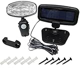 防滴 センサー ライト 15灯 ソーラー充電式 (ソーラー別設置可能) MEL-29