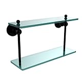 Allied Brass AP-2/16-BKM 16-Inch by 5-Inch Double Glass Shelf [並行輸入品]