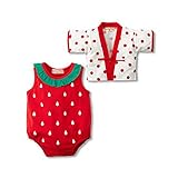 (サクタネ)SAKUTANEベビー キッズ 袴 ロンパース 初節句 きもの風 和装 ゆかた カバーオール 二件セット 紅 色 スイカ いちご 高品質 綿100% 柔らか 女の子 男の子 着物 きもの