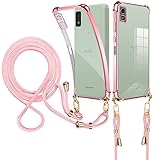 weiaoluo Moto G53J 5G / G53Y 5G ケース ショルダー 耐衝撃 Moto G53 スマホケース モトローラ G53J / G53Y 5G 携帯ケース モトローラ G53 5G ケース カバー ネックストラップ 首かけ 斜めがけ スマホ ショルダーストラップ スマホ 携帯ストラップ 肩掛け 落下防止 すり傷防止 TPU 軽量 ケース 360°全面保護（ゴールド）