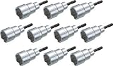 TRUSCO 電動ドライバーソケット ショート 13mm 10個入 TEF13S10