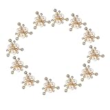 Baoblaze 12本　クリスタル　ラインストーン　ブローチ　人工パール　ブローチピン　花束　全6選択し - タイプ1