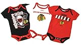 Chicago Blackhawks 3個入り赤ちゃんクリーパーボディスーツセット レッド