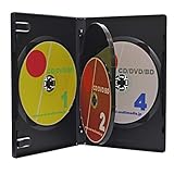 DVDケース 4枚収納 15mm厚トールケース ブラック 5個 ブルーレイケースとしても最適 オーバルマルチメディア(OvalMultimedia)