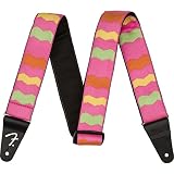 Fender フェンダー カナダ製楽器用ストラップ MonoNeon Woven Strap, Neon Pink, 2"